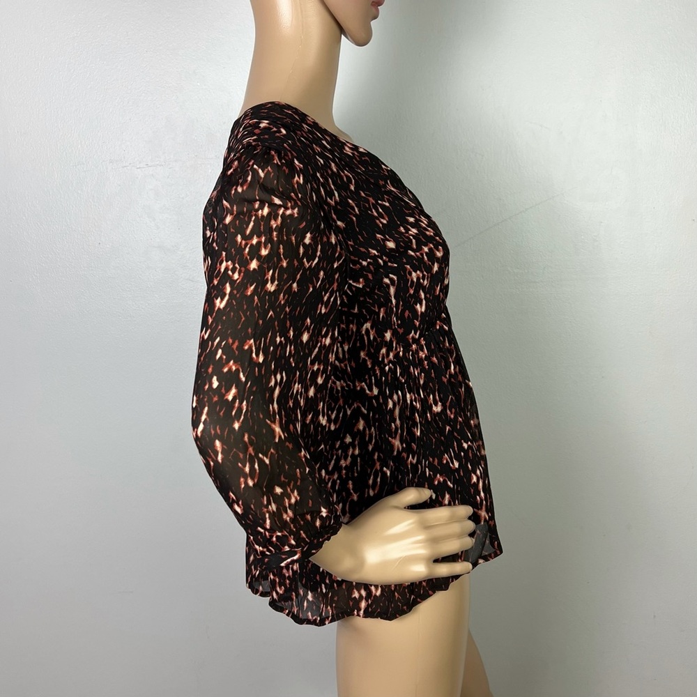 BA&SH PRINTED PEPLUM TOP - Picture 4 of 9
